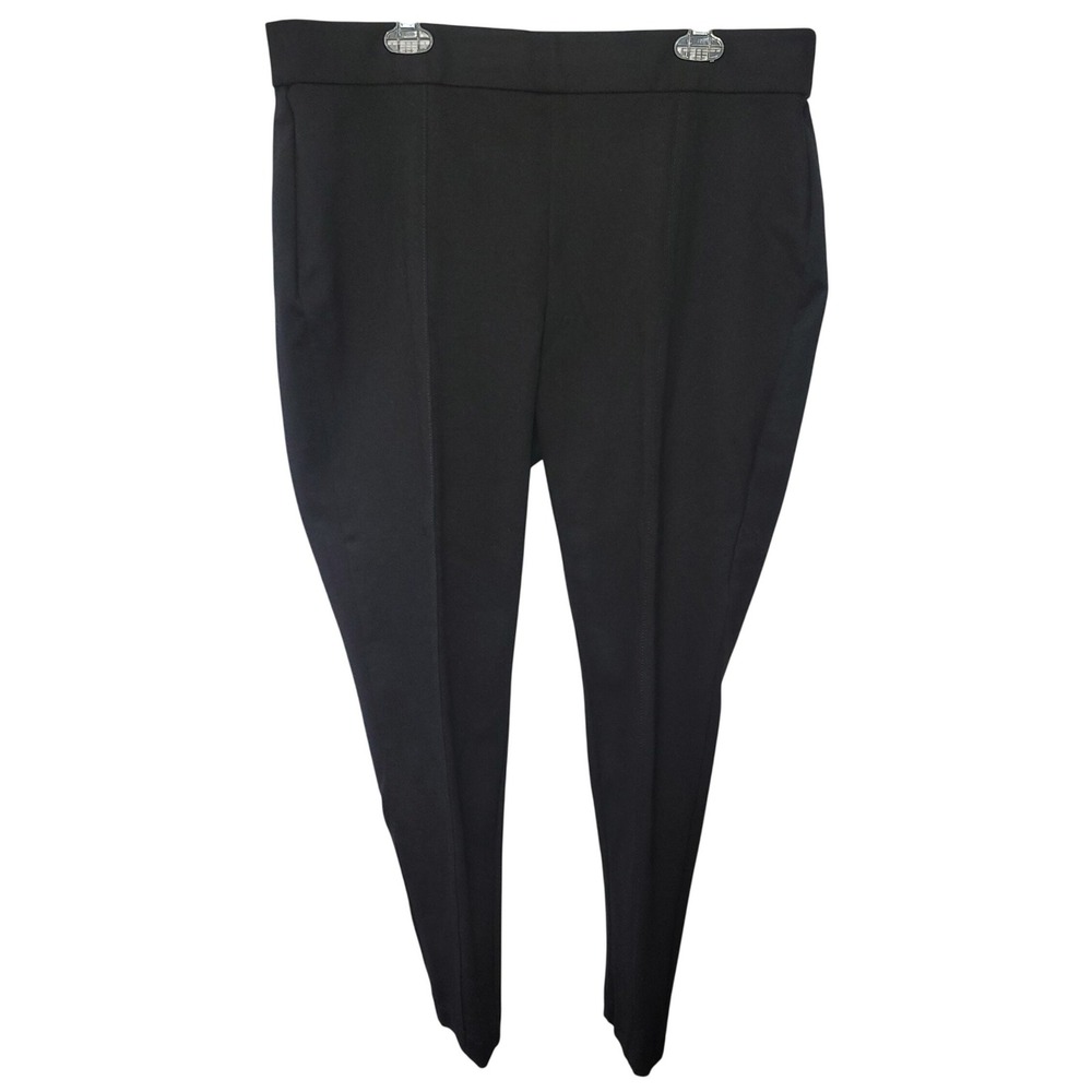 Anne Klein Black Stretch Dress Pants XXL Work‎ Career Classic Goth Dark Academia